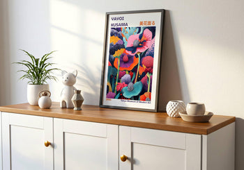 Yayoi Kusama Flower Poster: Colorful Japanese Art Print