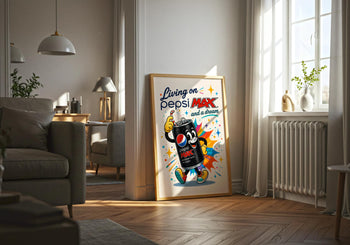 Retro Pepsi Max Poster | Colourful Soda Art Print, Kitchen Wall Decor
