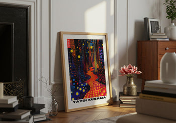 Yayoi Kusama Poster: Neon Forest Art Print, Polka Dot Decor