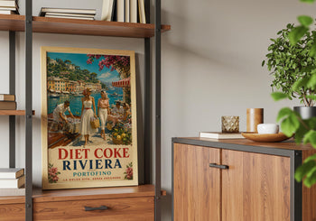 Diet Coke Riviera Print | Portofino Italian Travel Poster
