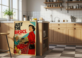 Coke Zero Retro Supermarket Print | Vintage Kitchen Wall Art Poster