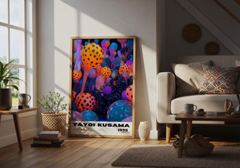 Yayoi Kusama Poster: Colorful Japanese Exhibition Wall Art