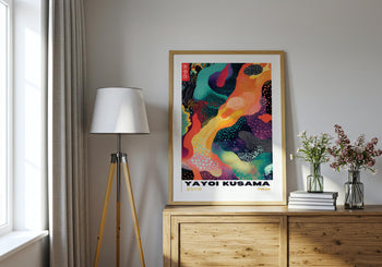 Yayoi Kusama Poster: Colorful Abstract Polka Dot Print