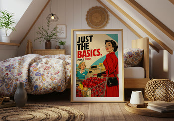 Coke Zero Retro Supermarket Print | Vintage Kitchen Wall Art Poster