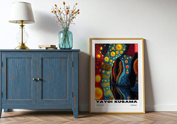 Yayoi Kusama Art Print: Psychedelic Japanese Exhibition Poster