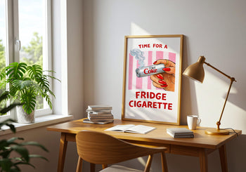 Diet Coke Fridge Cigarette Poster