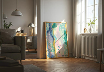 Yayoi Kusama Inspired Art Print: Pastel Polka Dot Japanese Wall Art