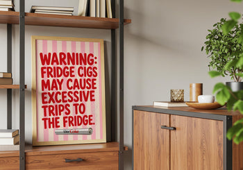 Diet Coke Fridge Cigs Print | Retro Girly Kitchen Wall Art