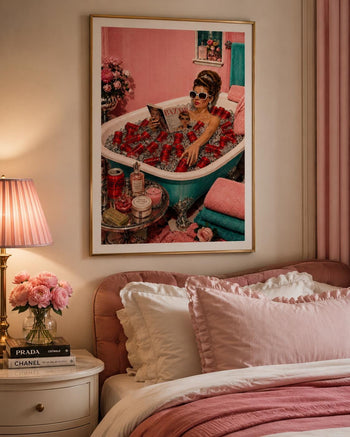 Coke Zero Bath Print | Maximalist Retro Glamour Wall Art