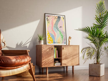 Yayoi Kusama Inspired Art Print: Pastel Polka Dot Abstract, Modern Japanese Style