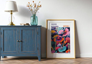 Yayoi Kusama Flower Poster: Colorful Japanese Art Print