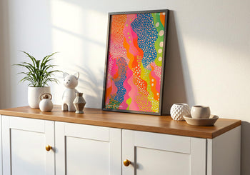 Yayoi Kusama Print: Polka Dot Abstract, Colorful Japanese Art
