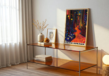 Yayoi Kusama Poster: Neon Forest Art Print, Polka Dot Decor