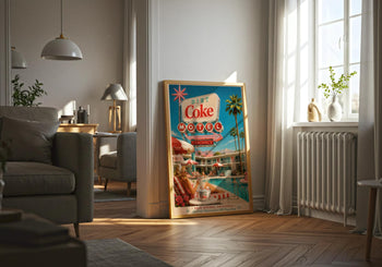 Diet Coke Motel Poster | Retro Palm Springs Poolside Art Print