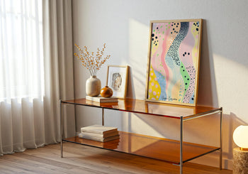 Yayoi Kusama Inspired Art Print: Pastel Polka Dot Abstract, Modern Japanese Style