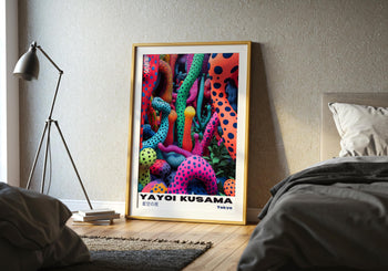 Yayoi Kusama Poster: Neon Polka Dot Japanese Art Print