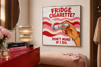 Diet Coke Fridge Cigarette Poster
