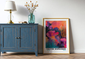 Yayoi Kusama Poster: Colorful Abstract Polka Dot Print