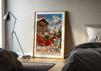 Diet Coke Ski Club Print | Retro St Moritz Alpine Wall Art