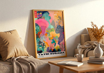 Yayoi Kusama Poster: Colorful Abstract Polka Dot Print