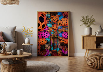 Yayoi Kusama Poster: Polka Dot Pumpkin Japanese Art Print