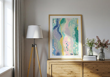 Yayoi Kusama Inspired Art Print: Pastel Polka Dot Japanese Wall Art