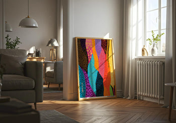 Yayoi Kusama Inspired Art Print: Abstract Polka Dot Japanese Wall Art