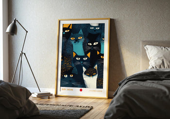 Yayoi Kusama Cat Art Print: Quirky Japanese Wall Decor