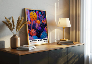 Yayoi Kusama Poster: Colorful Japanese Exhibition Wall Art