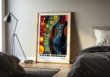 Yayoi Kusama Art Print: Psychedelic Japanese Exhibition Poster
