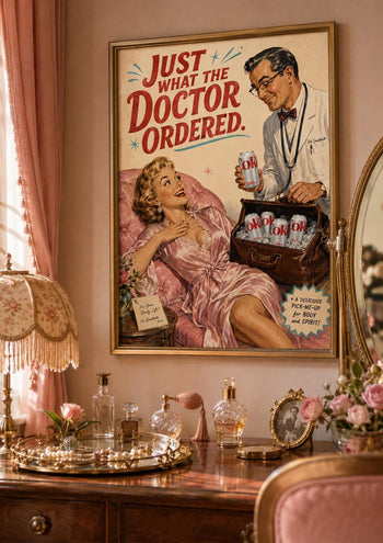 Retro 1950s Diet Coke Print | Funny Vintage Wall Art Poster