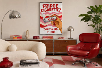 Diet Coke Fridge Cigarette Poster