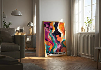 Yayoi Kusama Inspired Polka Dot Art Print: Vibrant Japanese Wall Decor
