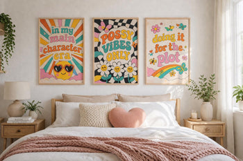 Retro Y2K Quote Prints | Colourful Funky Gallery Wall Set