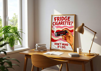 Funny Coke Zero Poster, Retro Fridge Art, Quirky Kitchen Print, Soda Lover Gift