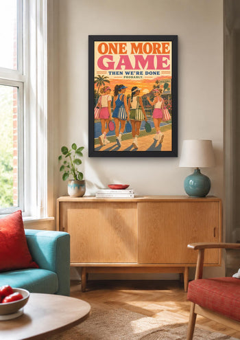 Pickleball Social Club Poster, Retro Sports Wall Art, Pink Preppy Decor