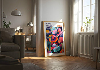 Yayoi Kusama Flower Poster: Colorful Japanese Art Print