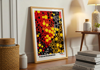 Yayoi Kusama Poster: Colorful Dot Art, Japanese Exhibition Print
