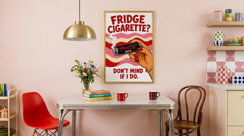 Funny Coke Zero Poster, Retro Fridge Art, Quirky Kitchen Print, Soda Lover Gift