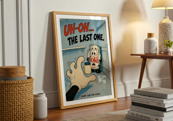 Funny Retro Kitchen Poster | Rubber Hose Cartoon Wall Art | Coke Lover Gift