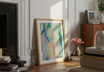 Yayoi Kusama Inspired Art Print: Pastel Polka Dot Japanese Wall Art