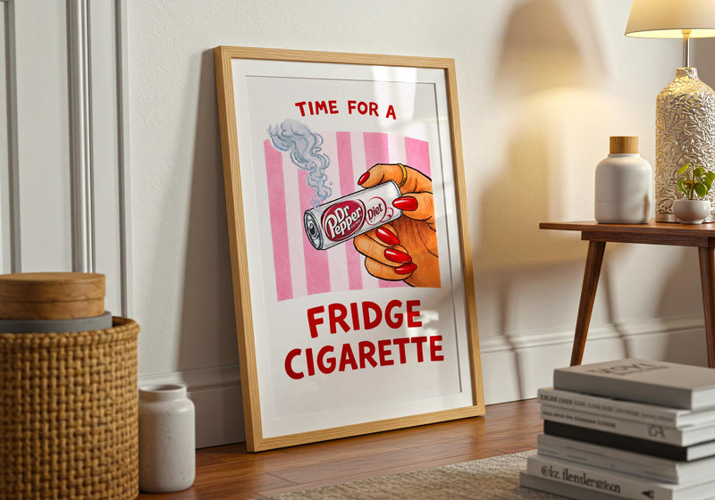 Dr Pepper Fridge Cigarette Poster