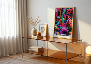 Yayoi Kusama Poster: Neon Polka Dot Japanese Art Print
