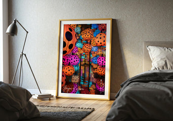 Yayoi Kusama Poster: Polka Dot Pumpkin Japanese Art Print
