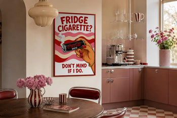 Funny Coke Zero Poster, Retro Fridge Art, Quirky Kitchen Print, Soda Lover Gift