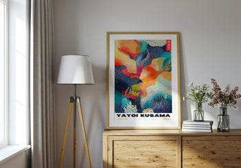 Yayoi Kusama Poster: Colorful Abstract Polka Dot Japanese Art