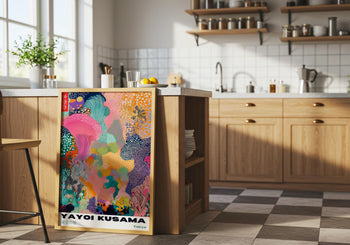 Yayoi Kusama Poster: Colorful Abstract Polka Dot Print