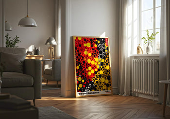 Yayoi Kusama Poster: Colorful Dot Art, Japanese Exhibition Print