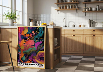 Yayoi Kusama Poster: Colorful Abstract Polka Dot Print