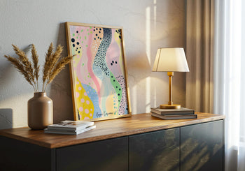 Yayoi Kusama Inspired Art Print: Pastel Polka Dot Abstract, Modern Japanese Style